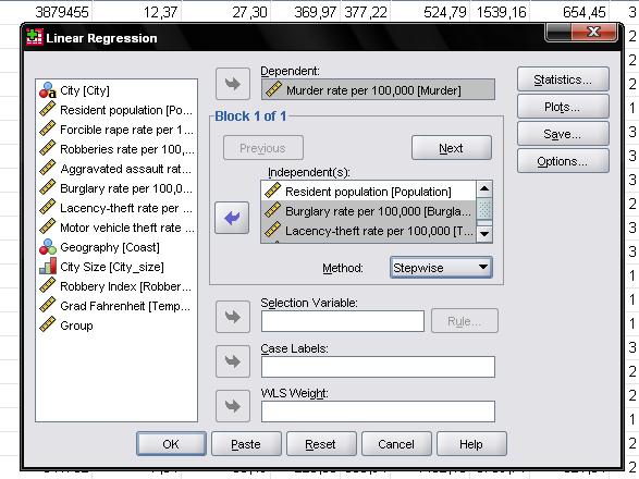 multiple linear regression