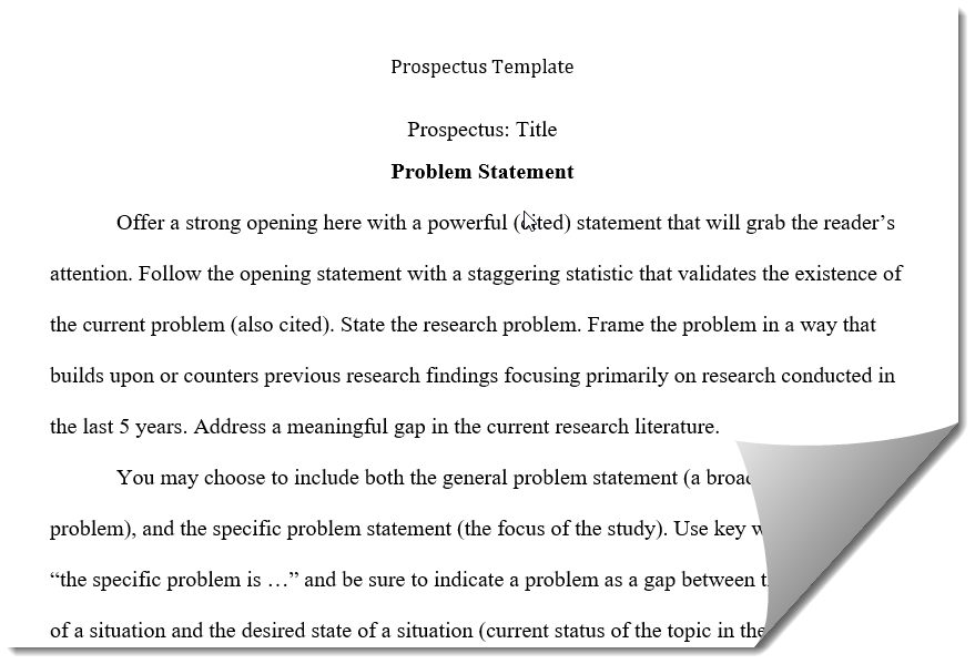research paper prospectus sample